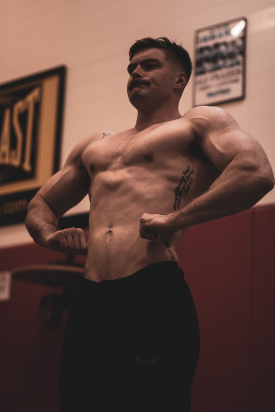 Classic physique front pose